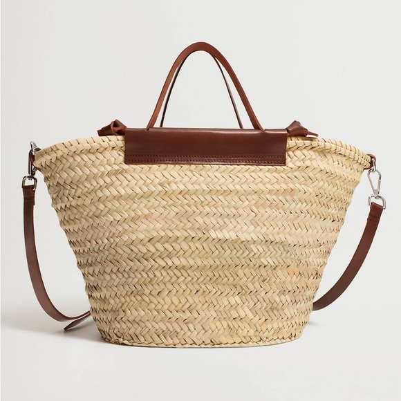 Mango Handbags - Mango Leather Handmade Maxi Basket Bag